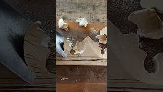 Wood carving tutorial carving woodcarving woodworking tool wood shots shortsfeed [upl. by Lrat430]