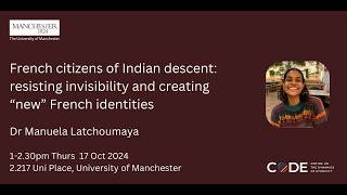 French citizens of Indian descent  Manuela Latchoumaya seminar for CoDE [upl. by Berner359]