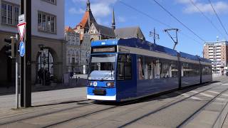 Straßenbahnen in Rostock 4K [upl. by Thomajan]