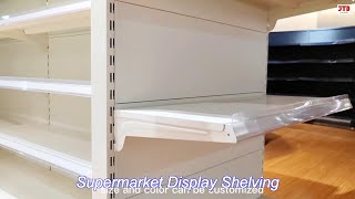 5 tiers white gondola shelving l post 80kgs 1500mm high [upl. by Leanora]