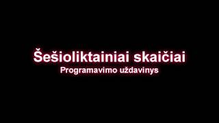 Informatikos VBE 2017  Šešioliktainiai skaičiai [upl. by Cotterell]