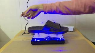 woodlev magnetic levitating platform 8LED operating video [upl. by Ulund]