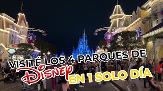 Visité los 4 parques de Disney en 1 día  Disney World Vlog 2024 en Español [upl. by Kehsihba]