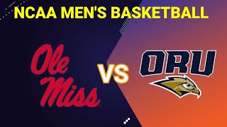 Ole Miss Rebels vs Oral Roberts Golden Eagles  20242025 NCAA Mens Basketball Live Score [upl. by Idnac]