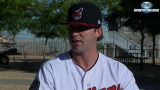 Tyler Naquin at 2017 Indians spring training  FULL INTERVIEW [upl. by Aekal]