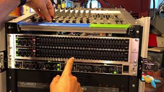 Ring out PA system with Behringer FBQ3102HD 31 band equalizer feedback detection and elimination [upl. by Aseela219]