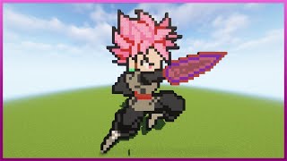 GOKU ROSE  Minecraft Pixel Art [upl. by Enyrb475]