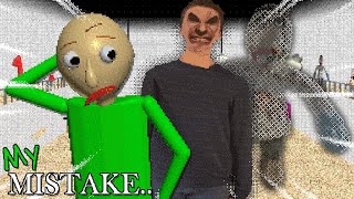 BALDIS MISTAKE AND YOU PLAY AS HIM  Baldis Basics MOD [upl. by Lathan]