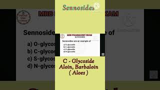 RRB PHARMACIST eXAM preparation 2024 DRUG INSPECTOR EXAM PHARMACOGNOSY GLYCOSIDES SENNOSIDES SENNA [upl. by Sokcin]