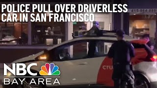 Viral Video Shows San Francisco Police Pull Over Driverless Car [upl. by Titos]