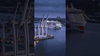 AIDAnova  early morning arrival in Hamburg 💥💥💥 hamburg cruise shorts ​⁠ [upl. by Atirehc]