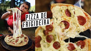 FIZ A PIZZA MAIS FÁCIL DO MUNDO  DE FRIGIDEIRA [upl. by Arenat817]