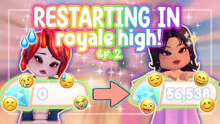 ⁉️ RESTARTING in ROYALE HIGH 😭  ep 2 [upl. by Uranie]