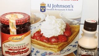 Roland Wild Swedish Lingonberries Al Johnson’s Swedish Pancake Mix amp Wisconsin Pure Maple Syrup [upl. by Kaitlin]