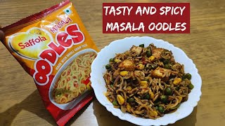 Saffola Masala Oodles Recipe  Tasty and Spicy Oodles  Cook with Priti saffolaoodles6803 [upl. by Ginder735]