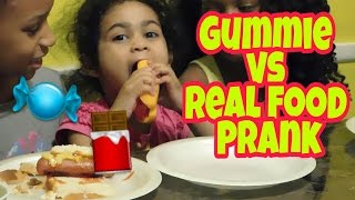 Gummy Food vs Real Food Prank [upl. by Partan]