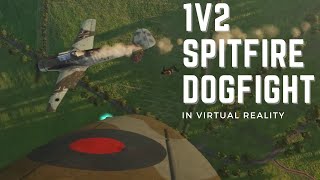 1v2 Spitfire Dogfight over Normandy  DCS  Varjo Aero amp RTX 4090 [upl. by Nilauqcaj]