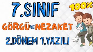 7 Sınıf Görgü Kuralları ve Nezaket Dersi 2 Dönem 1 Yazılı 2024 [upl. by Adriel52]