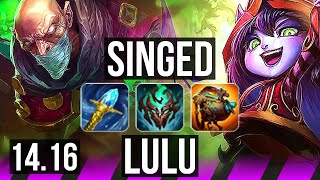 SINGED amp Nilah vs LULU amp Aphelios SUP  19k DMG  NA Master  1416 [upl. by Noonan]