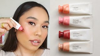 How To Apply Glossier Cloud Paints  Swatches l Sasha Colina [upl. by Genny]