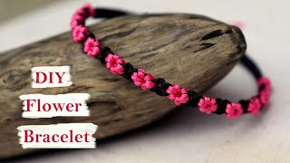 Handmade Flower Bracelet Ideas  How To Make Macrame Bracelets At Home  DIY Jewelry Creationampyou [upl. by Morrill320]