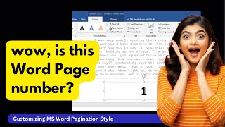 How to Customize Microsoft Word Pagination with WordArt Style [upl. by Eynaffit]