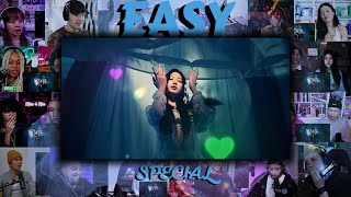 LE SSERAFIM 르세라핌 EASY OFFICIAL MV Reaction Mashup 4K Special [upl. by Dom812]