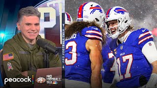 Bills clinch fifth straight AFC East title in SNF win vs 49ers  Pro Football Talk  NFL on NBC [upl. by Nymassej]