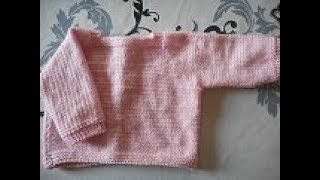 tuto tricot brassière bébé 4 tailles [upl. by Nodaj714]