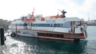 Eraclide Foilmaster Hydrofoil Aliscafo  Milazzo Depot Arrival [upl. by Aylad]