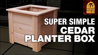 Simple Cedar Raised Planter Box  FREE PLANS [upl. by Yecaw369]