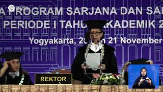 20 Nov 2024  Wisuda Program Sarjana amp Sarjana Terapan Periode I Tahun Akademik 20242025 [upl. by Eitsrik634]