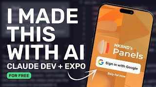 I ReCreated MKBHDs Panels App with AI For FREE ClaudeDev  Expo [upl. by Calise853]