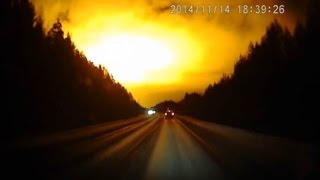 UFO Meteorite Mystery Orange Glow Lights Up Russian Night Sky [upl. by Oiziruam558]