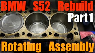 BMW S52 E36 M3 Engine Assembly Part 1 Bottom End [upl. by Uriiah]