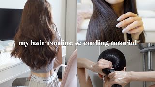 everything about my hair  my hair care routine and how I curl my hair ✨ [upl. by Castera543]