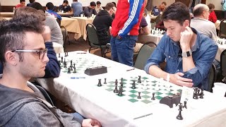 GM Huschenbeth vs IM Rozman GothamChess  US Masters 2018 [upl. by Aynekal]