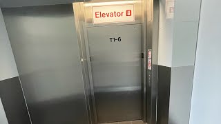 Montgomery Hydraulic Elevator At Lambert Airport Terminal 1 Metrolink Platform  St Louis MO [upl. by Sarid]