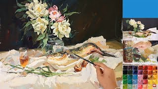 How to paint Still life in gouache [upl. by Nerta]