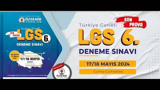 1718 MAYIS 2024 Ã–ZDEBÄ°R LGS 6 SON PROVA DENEME YORUMLARI  Ã–ZDEBÄ°R LGS CEVAP ANAHTARI NE ZAMAN [upl. by Jaenicke914]