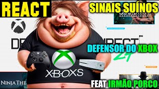 REACT IRMÃO PORCO SE LAMENTANDO POR CONTA DO XBOX [upl. by Simdars]