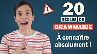 20 règles de grammaire SIMPLES à connaître ABSOLUMENT [upl. by Casi]