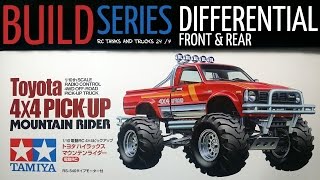 Tamiya Toyota 4X4 PickUp MOUNTAIN RIDER  Build Series  Front amp Rear Diffs Steps 7 to 8 [upl. by Anaimad]