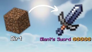 Dirt to Giants Sword LIVE Hypixel skyblock [upl. by Ernestine]