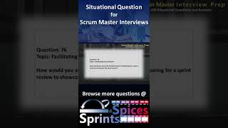 Scrum Master  SM Interview Question 76 of 200 scrummasterinterview scrummaster agileinterview [upl. by Annet]