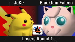 CounterPick 2 Losers R1  JaKe Pikachu vs Blacktain Falcon Jigglypuff [upl. by Netsrejk]