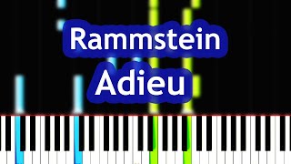 Rammstein  Adieu Piano Tutorial [upl. by Eteragram]