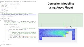 Corrosion Modeling Using Ansys Fluent  DefineGridMotion [upl. by Sherline]