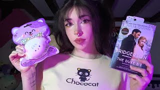 Shopping Haul Show amp Tell ASMR  Tapping Scratching Lip Gloss Sounds Squishy Sounds Whispering [upl. by Evatsug]