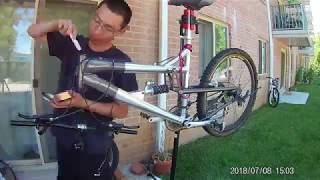 3 BikeRestoration  Mongoose Mountain Bike with Threadless Repair Bottom Bracket [upl. by Amikehs]